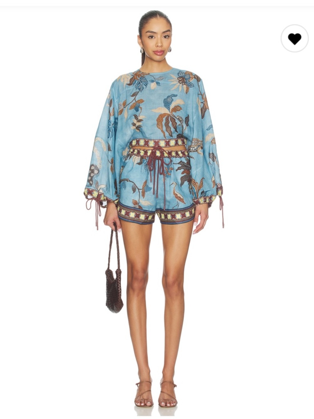 ALEMAIS Georgie Set - Printed Top and Shorts BNWT US4/Small